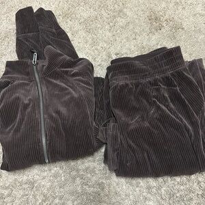 Lululemon scuba velvet set espresso